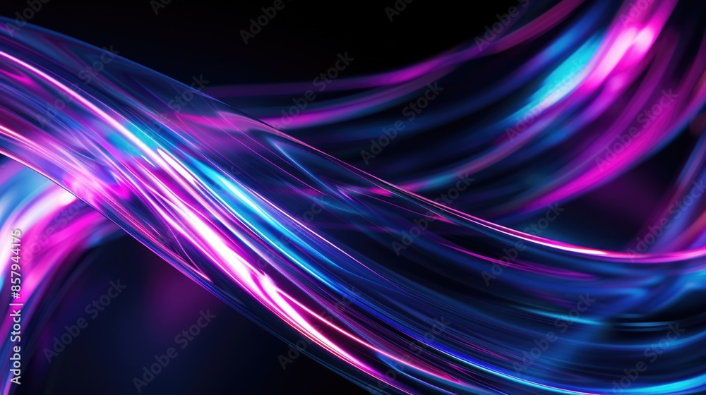 Poster a unique blend of blue and pink hues on an abstract background featuring intricate lines