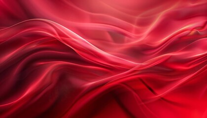 Obraz premium A red abstract background with smooth flowing lines