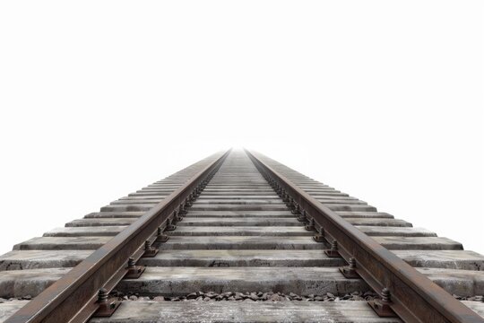 Underneath the rails, looking up at the train tracks with a glimpse of the surrounding terrain