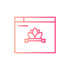 international day of yoga gradient icon