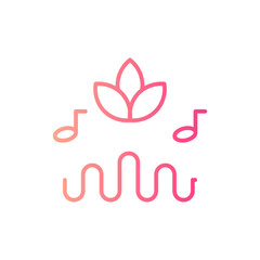 meditation sounds gradient icon