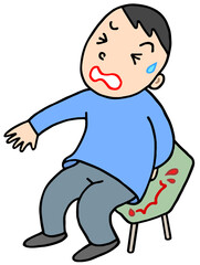 病気・疾病のイラスト - 痔・痔核・裂肛・痔ろう