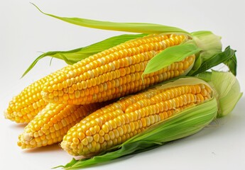 Freshly Harvested Corn Cob Bundle With Husks