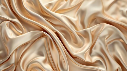 Obraz premium Elegant abstract beige silk texture, satin texture, beige silk wavy texture background