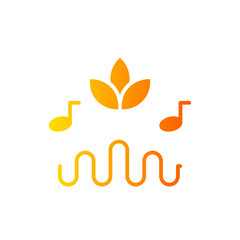 meditation sounds gradient icon