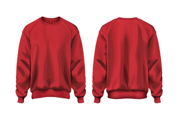 clothing mockup, front and back view, stylish and comfortable sweatshirt.