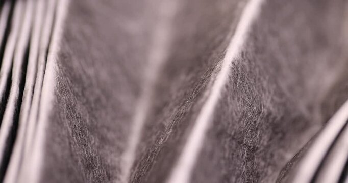 old dirty air filter, long-used blackened filter for dirt filtration