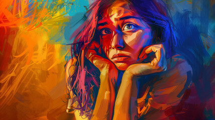 Worrying, anxiety, sad, depression, damsel in distress, thinking, concern, scare, uneasy, uncomfortable, suspicious, suspect, worry