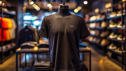 Fototapeta premium Black T-Shirt Mockup