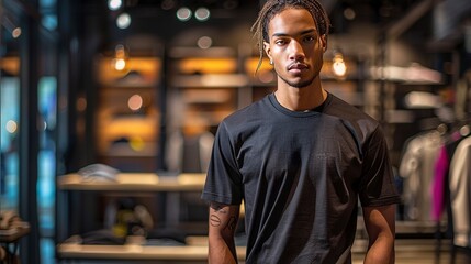 Black T-Shirt Mockup