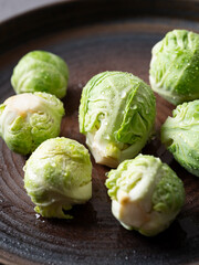 Brussels sprouts on a plate