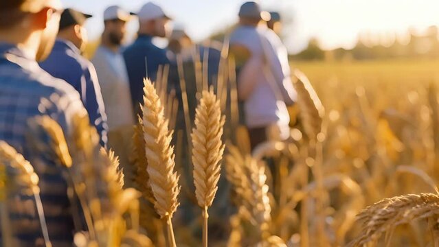 Farmers attend a workshop to learn about the benefits of AI in predicting harvest yields and increasing overall efficiency in agriculture.