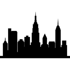 Obraz premium City Skyline set silhouette vector illustration 