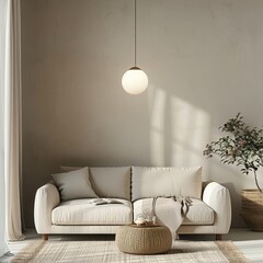 A Cozy Living Room With a Wooden Chair and Plants