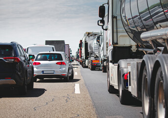 Traffic jam  at highway