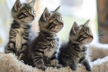 Another set of cute kittens against a bright background