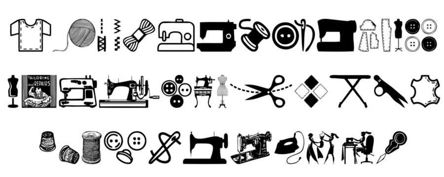 Tailor icon Set PNG Transparent