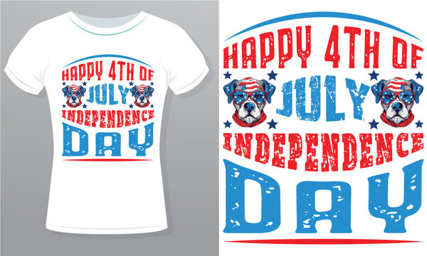 My Dog Thinks She Always on Vacation 4th of July Happy Independence Day Free Royalty Vector Design