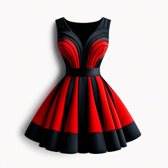 Stylish red and black dresses for women with elegant design