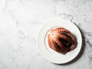 Boiled octopus on a plate © mnimage