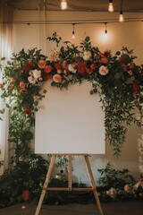 Picture frame with stand in an atmosphere that is close to nature.