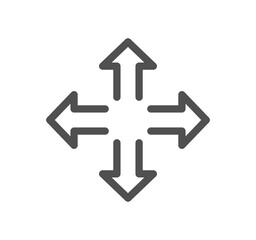Interface arrows related icon outline and linear vector.
