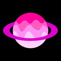 illustration of a cartoon planet