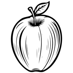 Fruit Orin Apple vintage hand drawn fruit illustration, transparent background