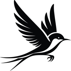 Flying Bird silhouette vector illustration design