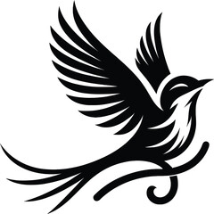Flying Bird silhouette vector illustration design