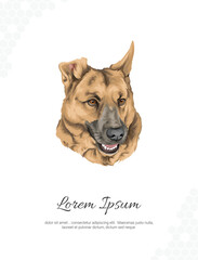 Vector German Sheperd wall decor ideas