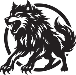 Wolf Logo silhoutte Vector