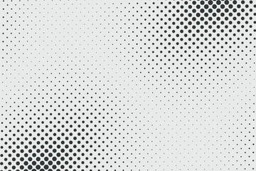 Halftone dark dots on light background dotted pattern vector