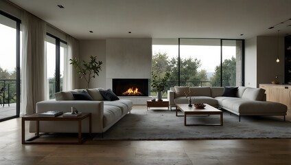 Fototapeta premium The principles of minimalist interior design ai_generated