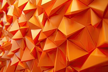Fototapeta premium A colorful orange background with triangles. The image has a bright and energetic feel to it