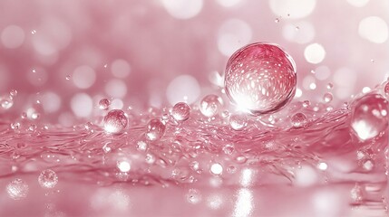 Skincare Serum Beads on Surface