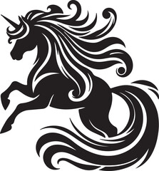 Fototapeta premium Unicorn Silhoutte Vector