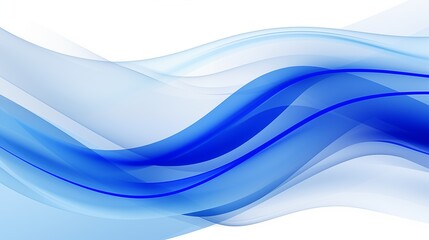 Fototapeta premium Elegant and Fluid Blue and White Abstract Wave Design Art
