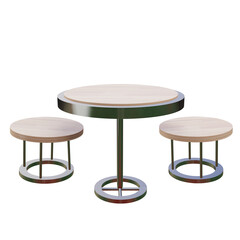 3 D illustration of  table set icon