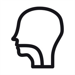 Human throat icon Simple vector, Human organ throat ,nose flat icon, Human Body Parts, isolated on transparent background, Otolaryngology clinic concept. Doctor otolaryngologist icons.