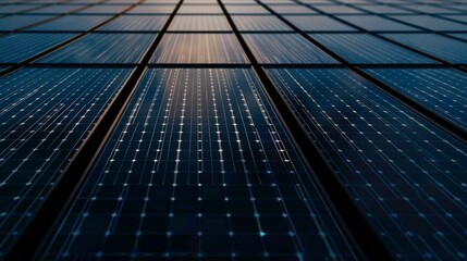 Solar Panel Array Close Up