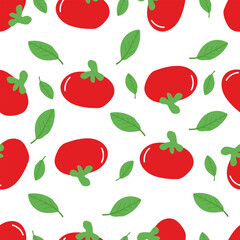 Organic Tomato fruits seamless pattern