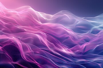 Obraz premium A purple and blue wave with a pinkish hue. The wave is very long and has a lot of detail