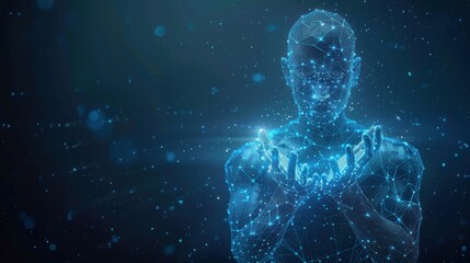 Digital Human Composed of  Interconnected Points of Light