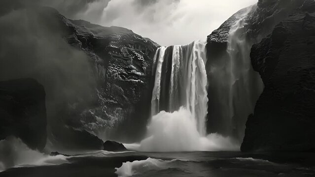 The mist of the waterfall seemed to take on a life of its own transforming into ghostly faces that emerged and disappeared in a neverending dance taunting those who dared to look upon