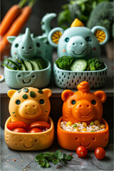 Obraz premium Generative ai illustration of a Kid-Friendly Healthy Meals.