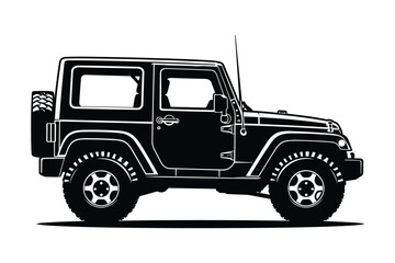 Off road vehicle silhouette vector