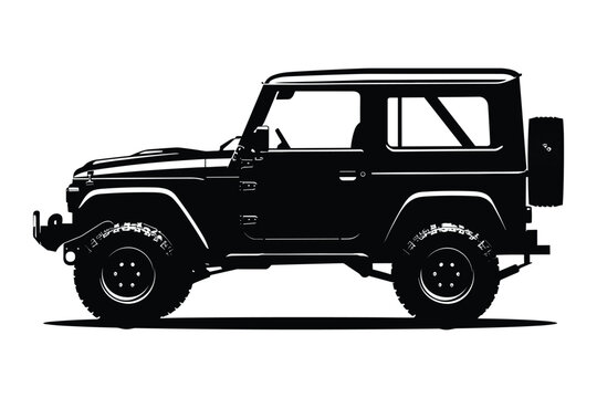 recommend clip art: Off road vehicle silhouette vector