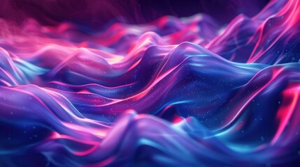 Obraz premium Abstract Wavy Purple and Blue Background