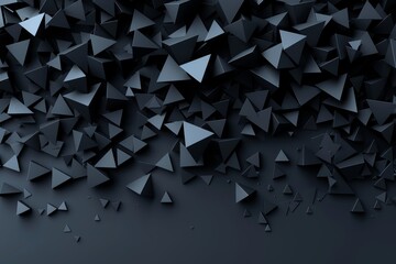 Obraz premium Abstract geometric black triangle background